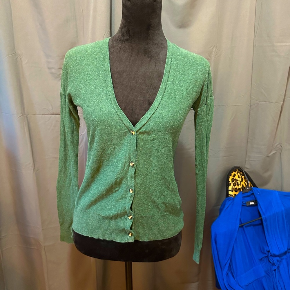 BDG. Green Button Up Cardigan
